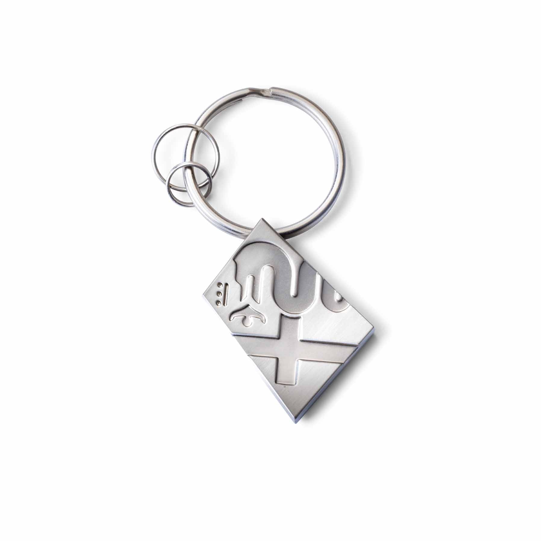 CONCAVE METAL KEYRING