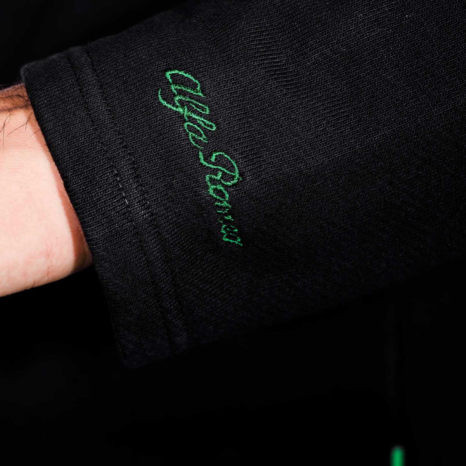 SWEATSHIRT BLACK GREEN