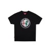 T-shirt nera con logo Alfa Romeo